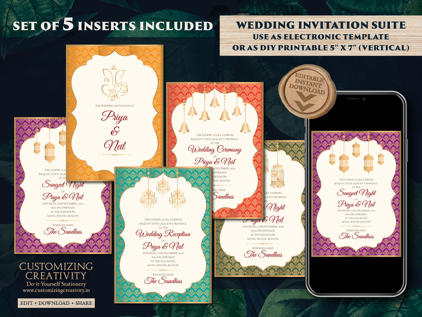 Hindu invites template & Hindu invitations Indian Wedding cards Hindu, Hindu Wedding Digital Invite as Hindu Wedding invitation cards Indian
