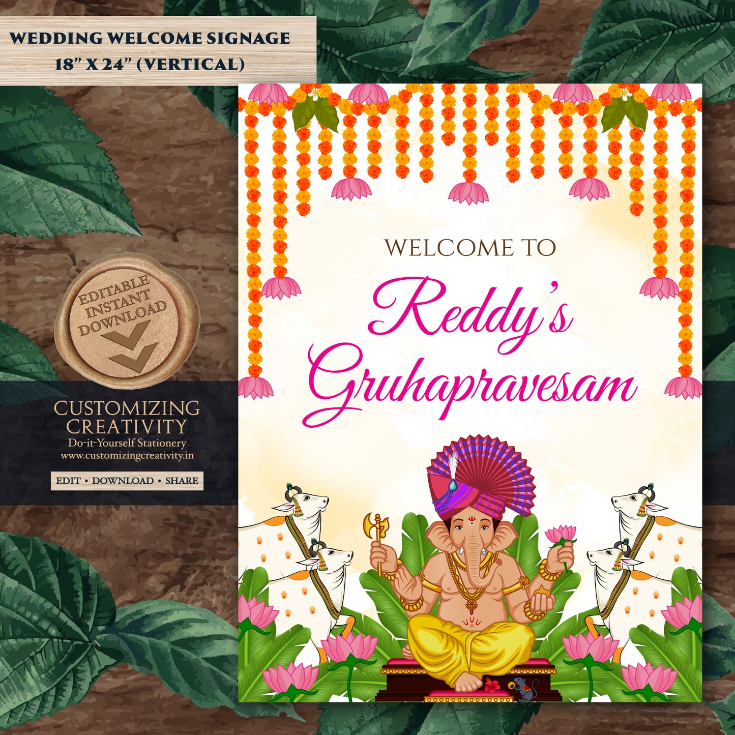 Gruhapravesam Welcome signs Indian Housewarming sign & Grihapravesh Welcome sign, Gruhapravesham signs Indian Housewarming welcome signs