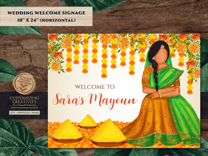 Mayoun welcome signs Mayoon signs Haldi decor, Mayoun sign Haldi signs, Haldi Welcome sign & Mehndi sign, Mehndi welcome sign as Dholki sign