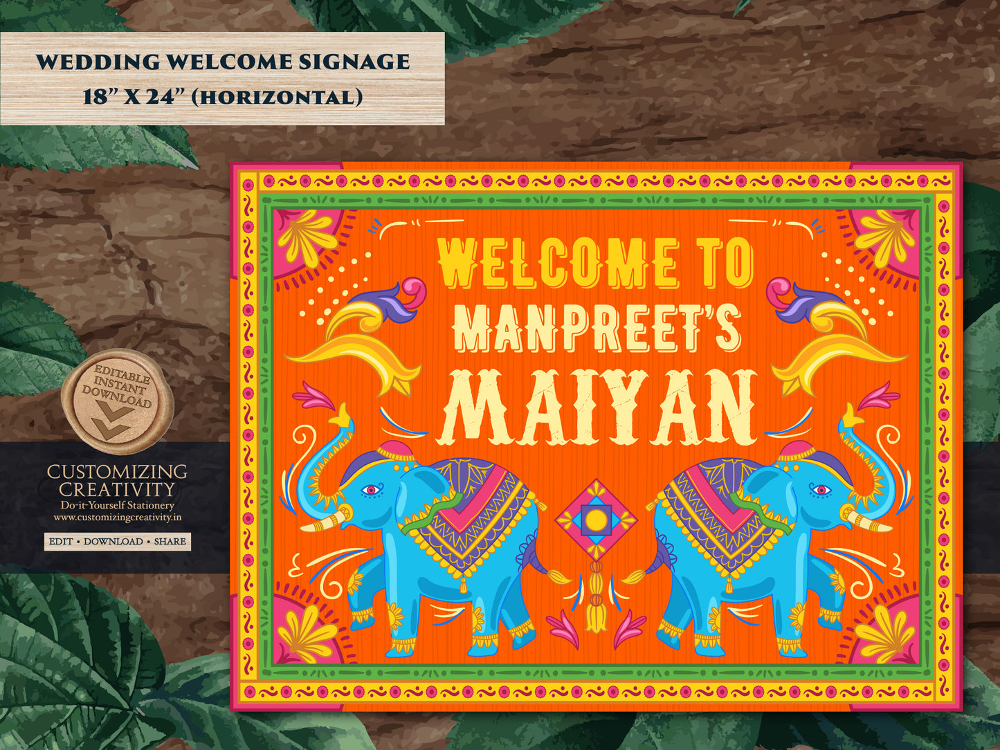 Maiyan Signs as Bollywood Poster Welcome sign Sikh, Lohri Welcome sign Party as Indian Truck Art, Punjabi Welcome sign & First Lohri Signage