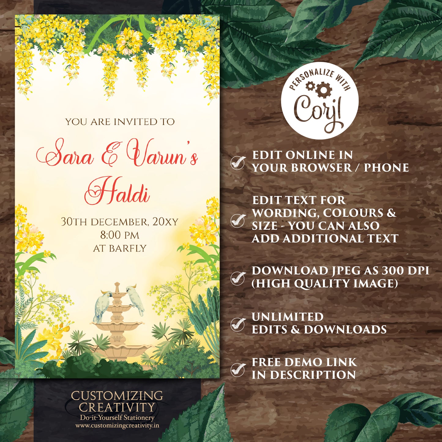 Digital Haldi invitations Haldi invites, Mayoun invitations & Mehndi invitations, Digital Mayoun invites as Dholki invitations Mehndi invite