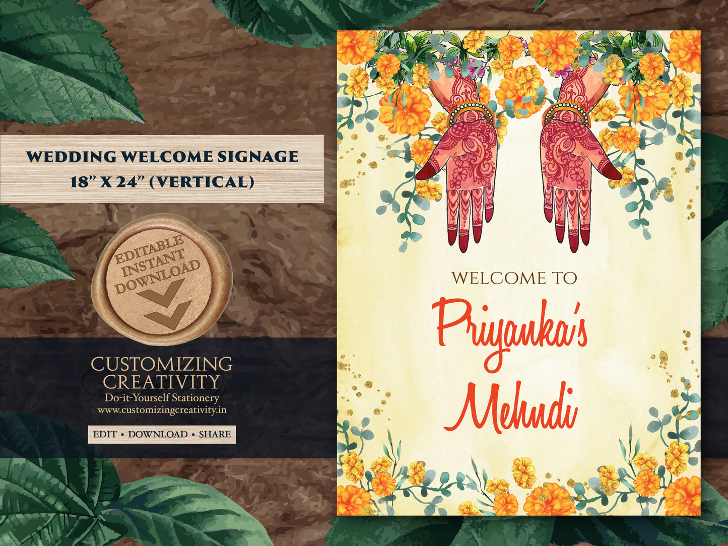 Mehndi poster & Mehndi decor sign, Mehndi Signs as Mehendi signs, Mendhi decor sign as Mehndi signage, Mendhi signs as Mehndi Welcome signs