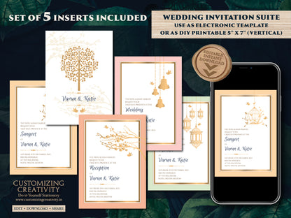 Indian invitation Hindu wedding card, Indian Wedding Invitations as Hindu Wedding invite, Gujarati Kankotri invites & Wedding invites Indian