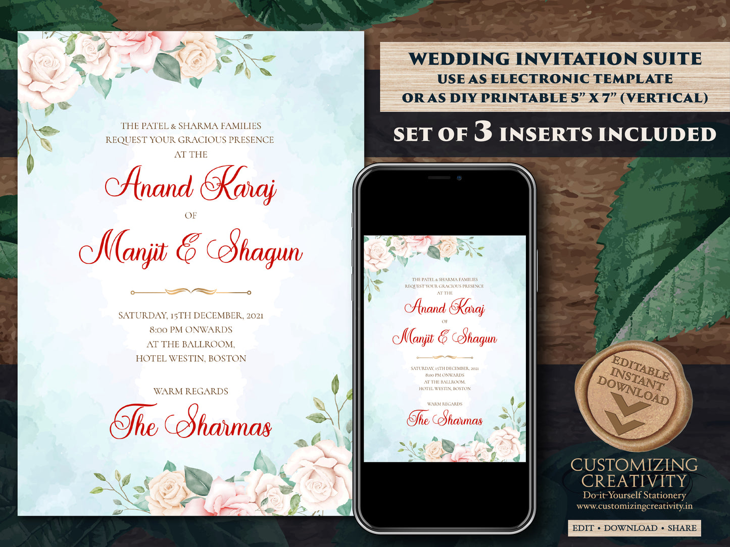 Punjabi wedding cards Sikh wedding invitations, Anand Karaj invitations as Sikh wedding cards & Punjabi invitations as Anand Karaj invites