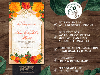 Pithi invitations as Gaye Holud card, Haldi invitations & Haldi invite card, Haldi cards as Pithi invites, Holud invites as Maiyan invites
