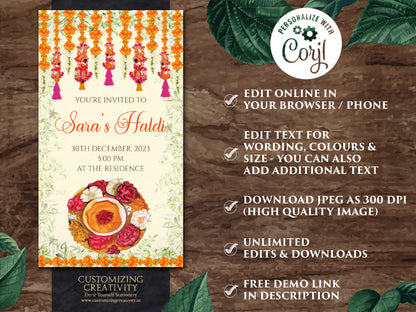 Holud invite as Pithi cards, Haldi invitations & Pithi Invites, Haldi cards as Pithi invitations, Holud invitation as Wedding Haldi invite