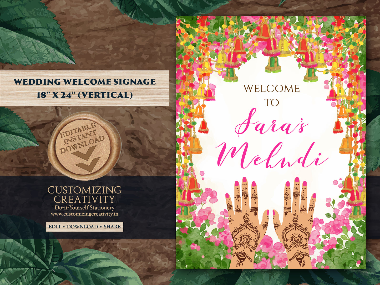 Mehndi Signs as Mehndi poster, Mehndi decor sign as Mehendi signs, Mendhi signs as Mehndi Welcome signs. Mendhi decor sign as Mehndi signage