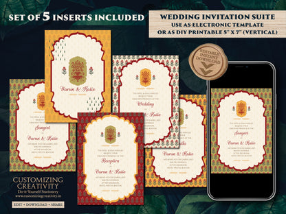 Hindu invitation Indian wedding card, Hindu Wedding Invitations as Indian Wedding invite, Indian wedding invitation & Wedding invites Indian