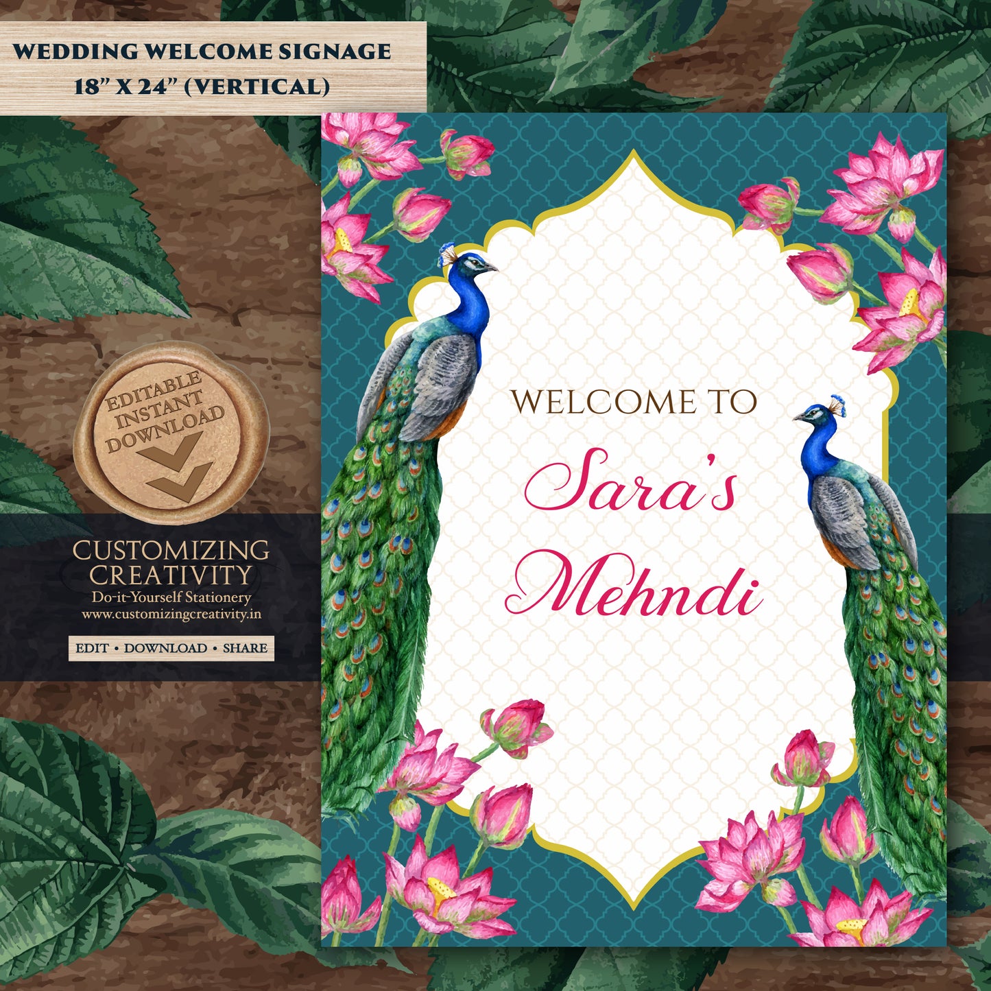 Mehndi welcome signs as Mehendi decor, Mehndi posters & Mehendi Welcome Sign, Mehndi sign board as Mehndi signs, Mendhi welcome signs