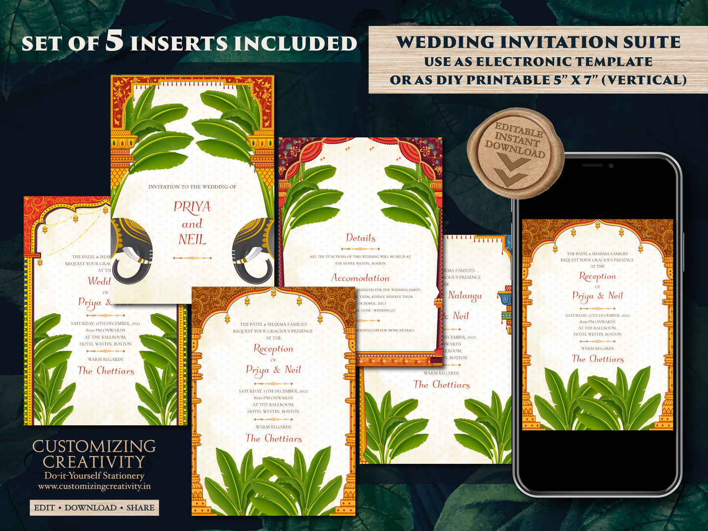 South Indian Wedding Invitations as Tamil Wedding cards, Telugu invites Indian & Tamil invitations, Telugu invitations South Indian invites