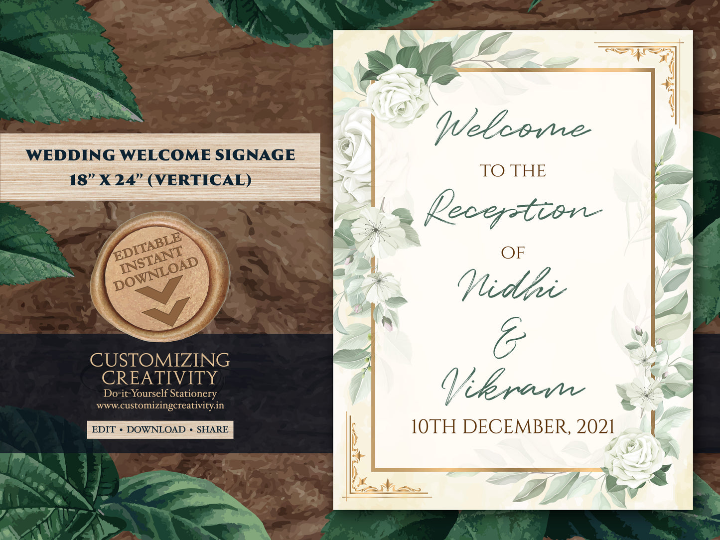 Reception Welcome Signs as Indian Wedding Welcome Signs, Reception Signage Entry as Hindu Welcome Sign, Sangeet signage as Anand Karaj signs