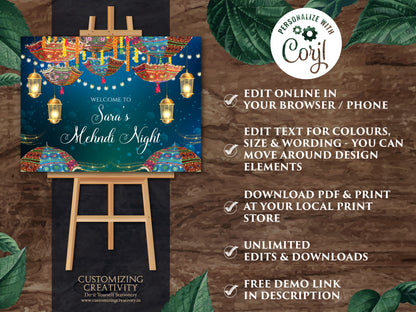 Mehndi Decor Signs as Mehndi Signs, Mendhi Umbrella decor as Mehendi decor, Mendhi poster, Mehndi Welcome signs & Mendhi decor sign Umbrella