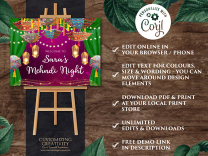Indian Wedding Decor & Mehendi Welcome Signs, Mehndi Welcome Signs as Umbrella Mehndi Signs, Mehndi decor as Mendhi Signs, Mehndi Signboards