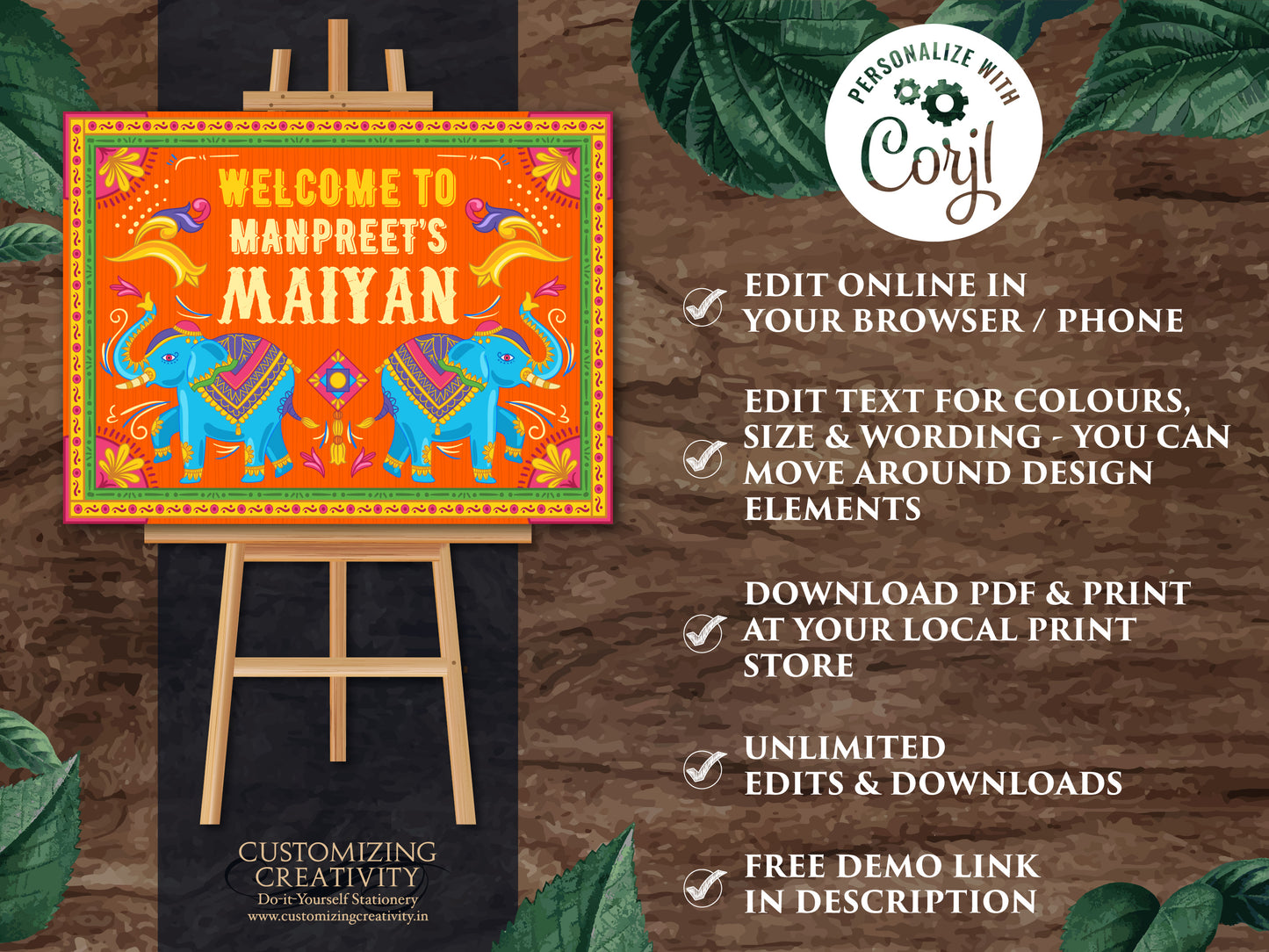 Maiyan Signs as Bollywood Poster Welcome sign Sikh, Lohri Welcome sign Party as Indian Truck Art, Punjabi Welcome sign & First Lohri Signage