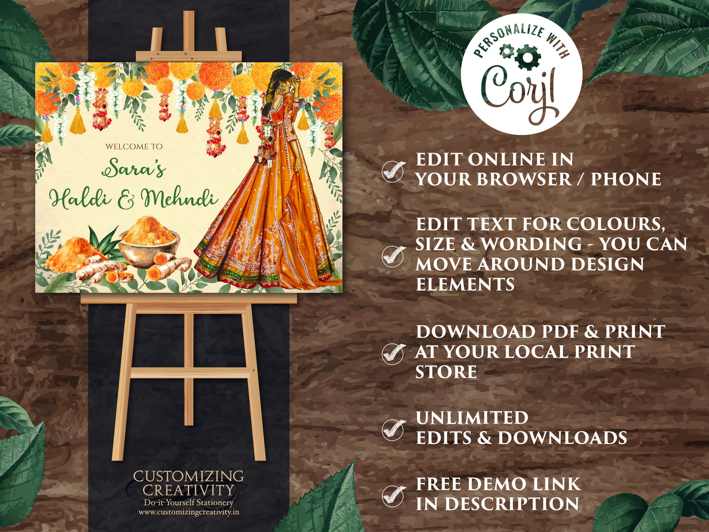 Haldi posters as Welcome to Haldi Sign, Haldi Welcome Signs & Haldi decor signs, Pithi Welcome sign as Wedding Haldi signs, Haldi decoration