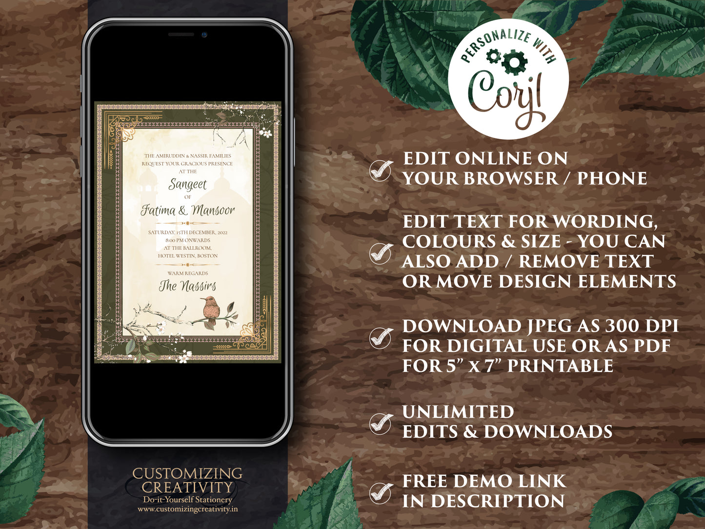 Muslim Wedding Invite Shaadi as lslamic Digital invites Wedding, Wedding invitation Muslim & Islamic invitations Muslim invitations Nikkah