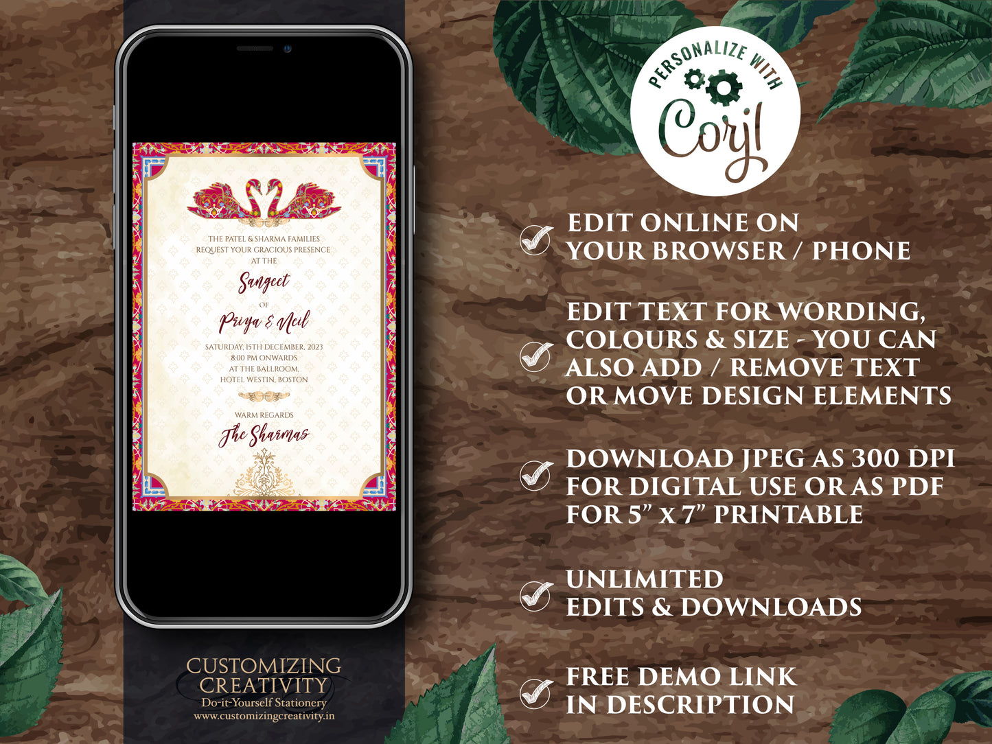 Indian Wedding Invitations as Elephant Invitation Indian, Peacock invitations Wedding as Indian invitations Hindu wedding, Digital Invites