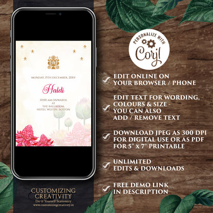 Indian wedding invite Gujarati Kankotri, Hindu invitation as Digital Hindu Wedding card Indian Wedding invitation, Hindu wedding invitation