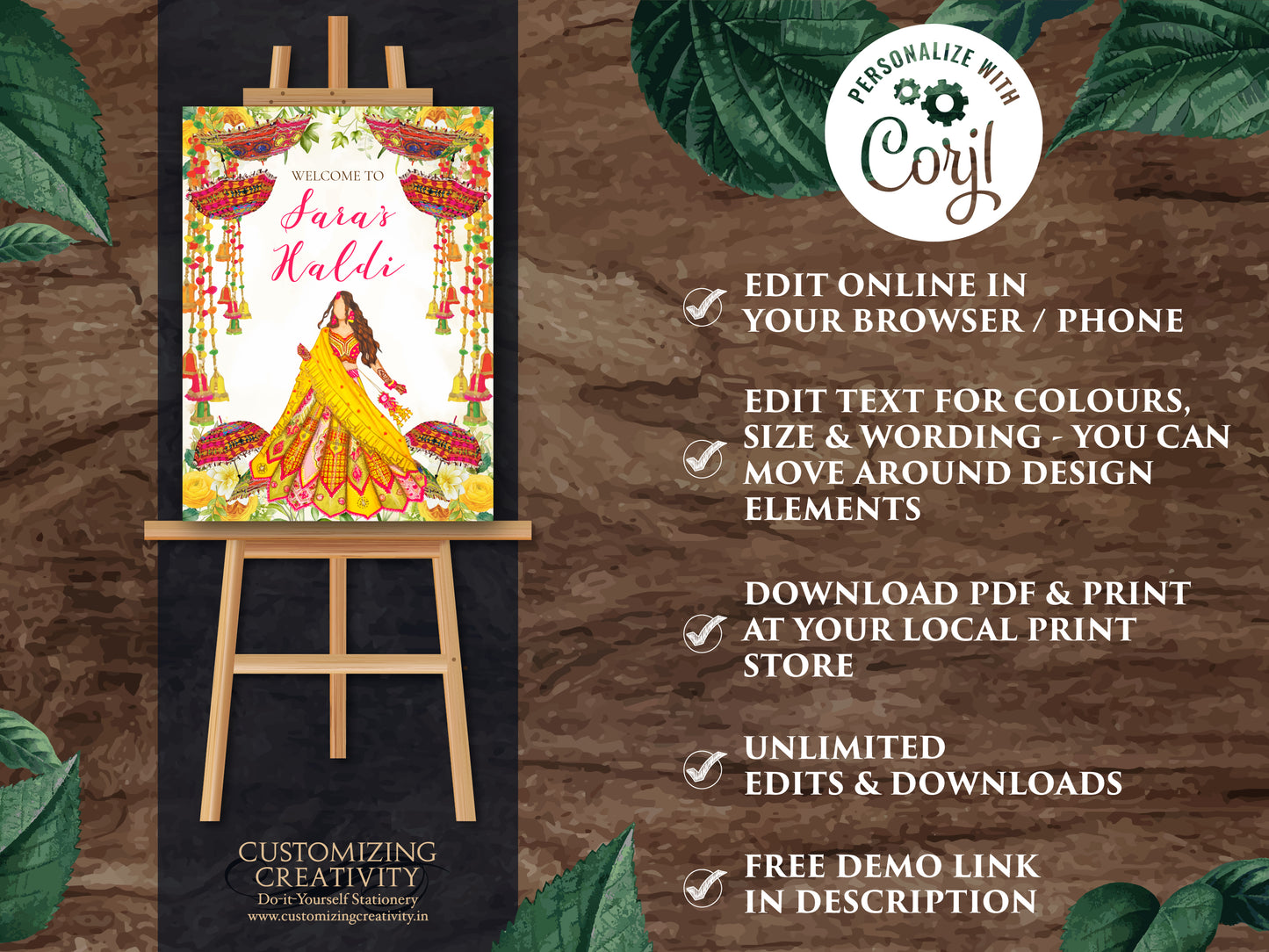 Haldi decor signs as Pithi signs, Haldi posters as Welcome to Haldi Signs & Haldi Welcome Signs, Wedding Haldi signs as Haldi decoration