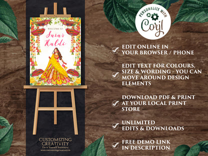 Haldi decor signs as Pithi signs, Haldi posters as Welcome to Haldi Signs & Haldi Welcome Signs, Wedding Haldi signs as Haldi decoration