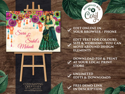 Mehndi Signs as Mehndi poster, Mehndi decor sign as Mehendi signs, Mendhi signs as Mehndi Welcome signs. Mendhi decor sign as Mehndi signage