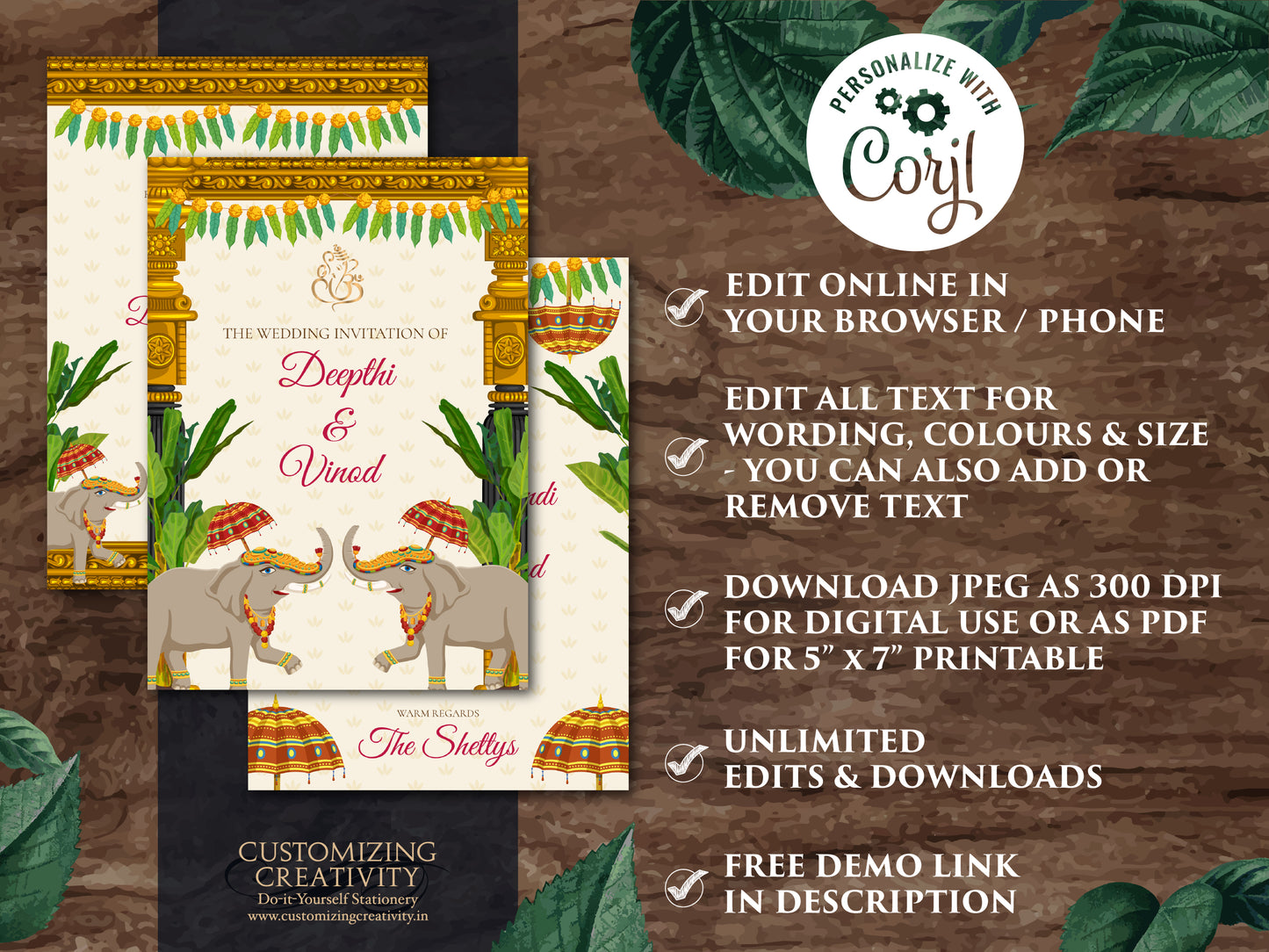 South Indian Wedding invites as Telugu Wedding invites, Telugu Wedding cards & Telugu wedding invitation, Tamil Wedding invitation Indian