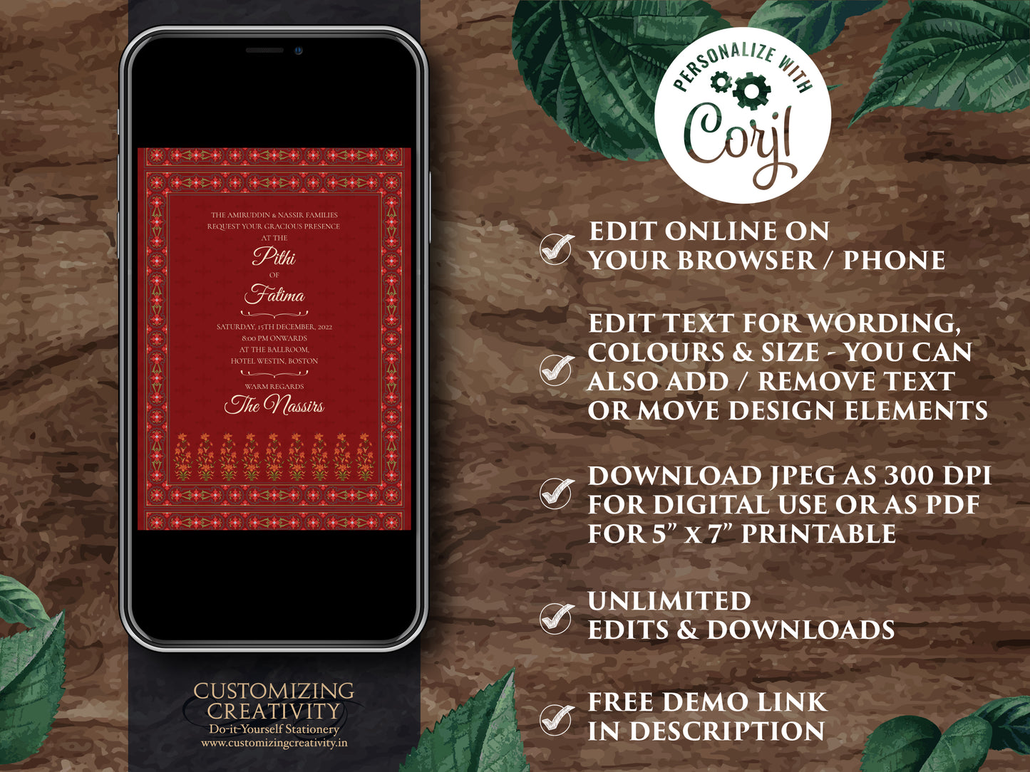Muslim Wedding Invitations Digital as lslamic Wedding invites, Muslim Wedding cards Nikaah & Islamic invitation Nikkah invitations Pakistani