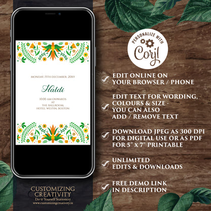 Indian wedding invite Gujarati Kankotri, Digital Hindu Wedding card & Indian Wedding invitation, Hindu invitation as Hindu wedding invite