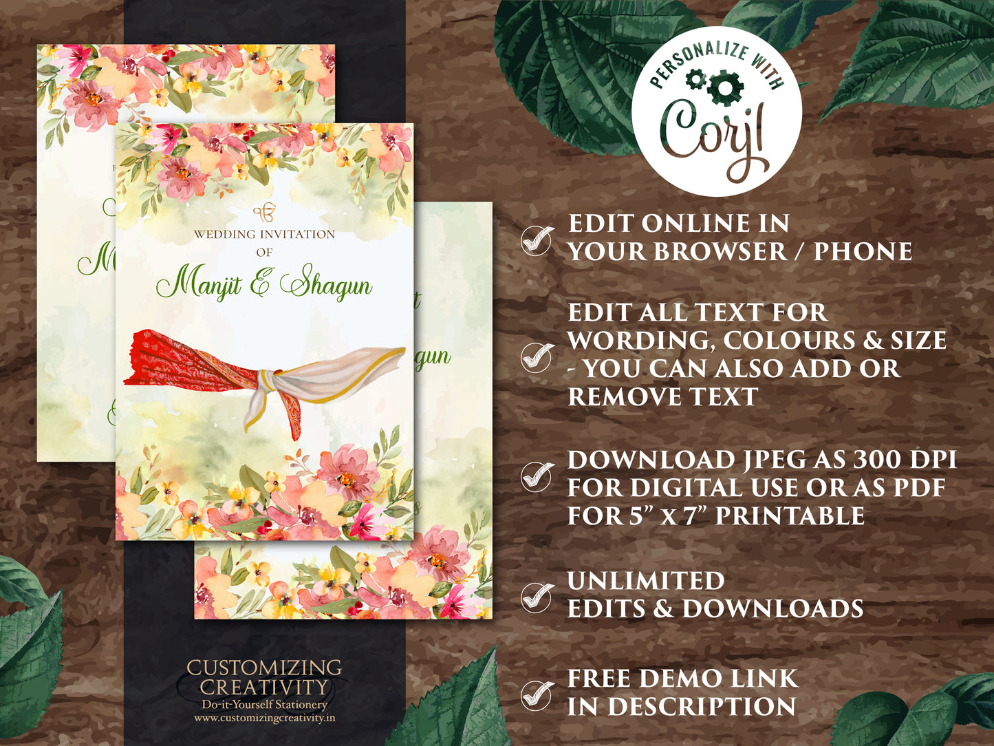 Punjabi invitations Sikh wedding cards, Anand Karaj invitations & Sikh wedding invitations, Punjabi wedding cards as Anand Karaj invites