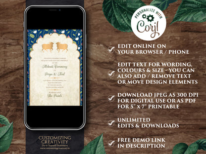 Indian invitation Hindu wedding card, Gujarati Kankotri invites & Indian Wedding Invitations as Hindu invites Indian, Wedding invites Indian