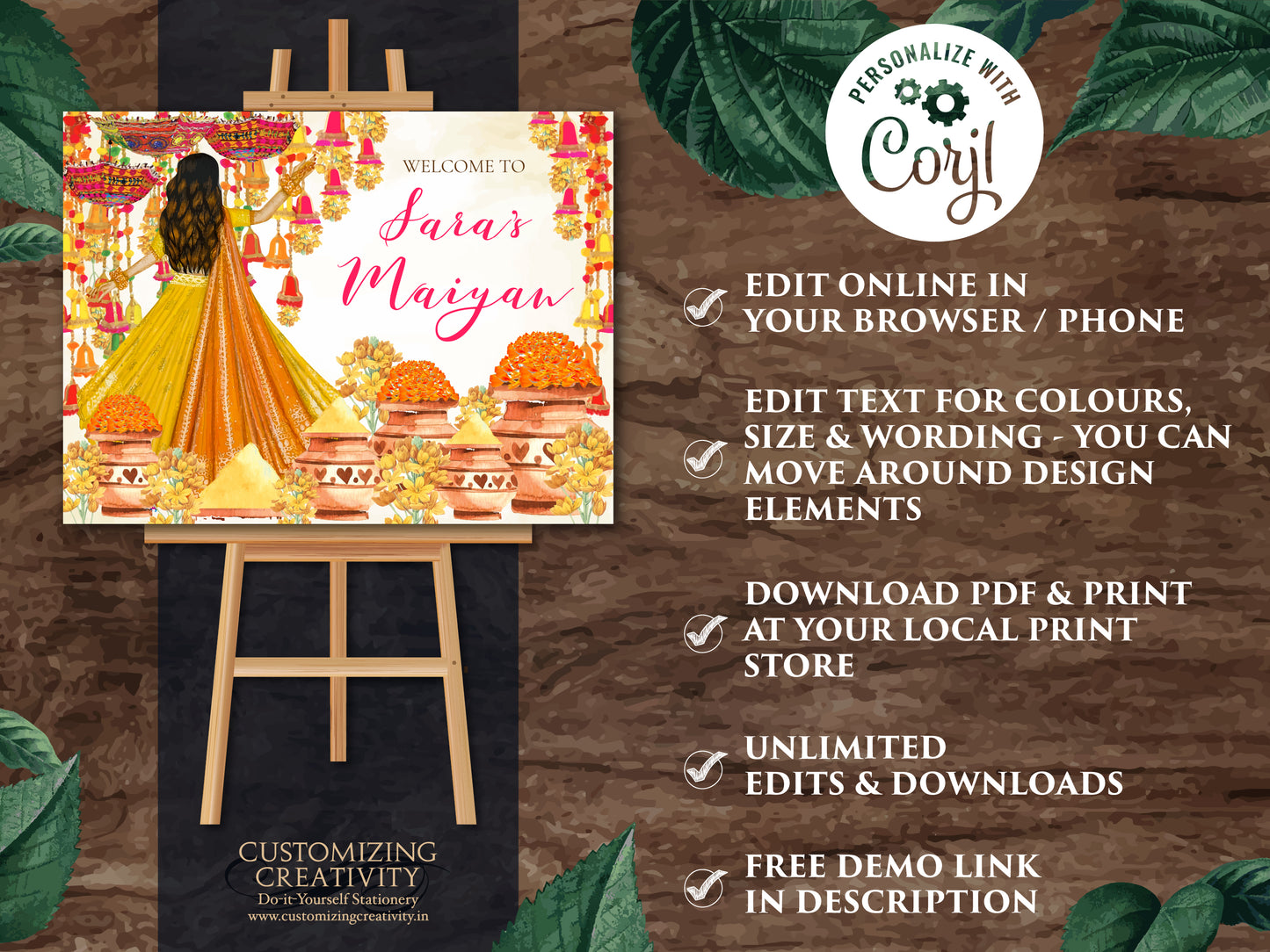 Welcome Signs Maiyaan & Maiyan Welcome signs, Maiyan Signs as Haldi signs, Haldi Welcome sign as Maiyaan Signs, Maiyaan Welcome signs Haldi