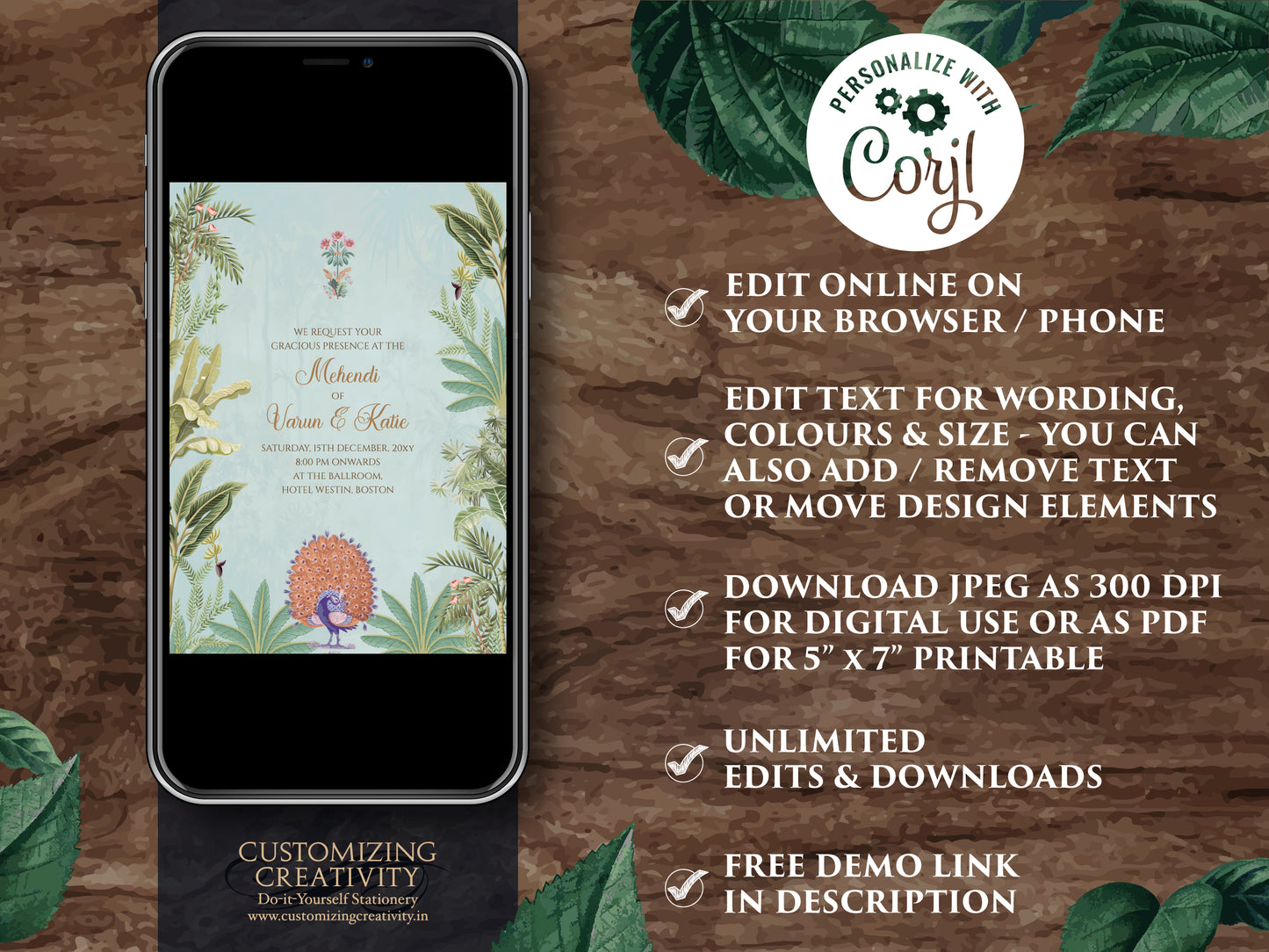 Indian wedding invitation Digital Hindu Wedding card, Indian wedding card as Indian Wedding invite, Hindu invitation as Hindu wedding invite