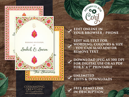 Indian wedding invitations Hindu Wedding invites, Indian wedding cards as Hindu Wedding cards, Hindu invitation & Hindu Wedding Invitation