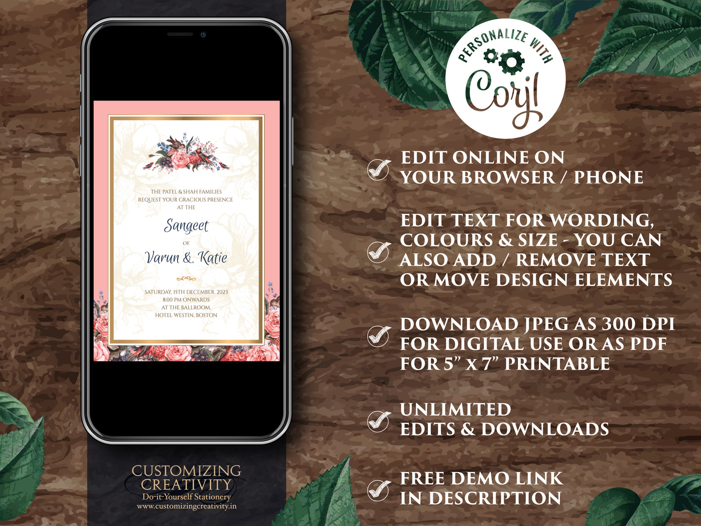 Sikh Wedding card as Indian invites, Indian Wedding invites & Indian Invitations, Sikh Wedding invitations as Digital Indian Wedding cards