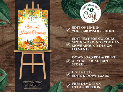 Groom Haldi Signs & Haldi Signs, Pithi signages as Haldi Welcome Signs, Welcome to Haldi Signs as Wedding Haldi decor sign, Haldi decoration