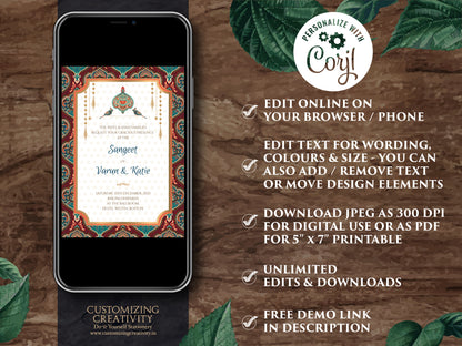 Indian Wedding invites & Indian Invitations, Hindu Wedding invitations as Digital Indian Wedding cards, Hindu Wedding card as Indian invites