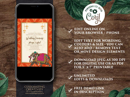 Indian Invitations as Elephant Wedding cards Floral, Wedding invites Elephant & Indian Wedding invitation Hindu wedding card, Indian Invites