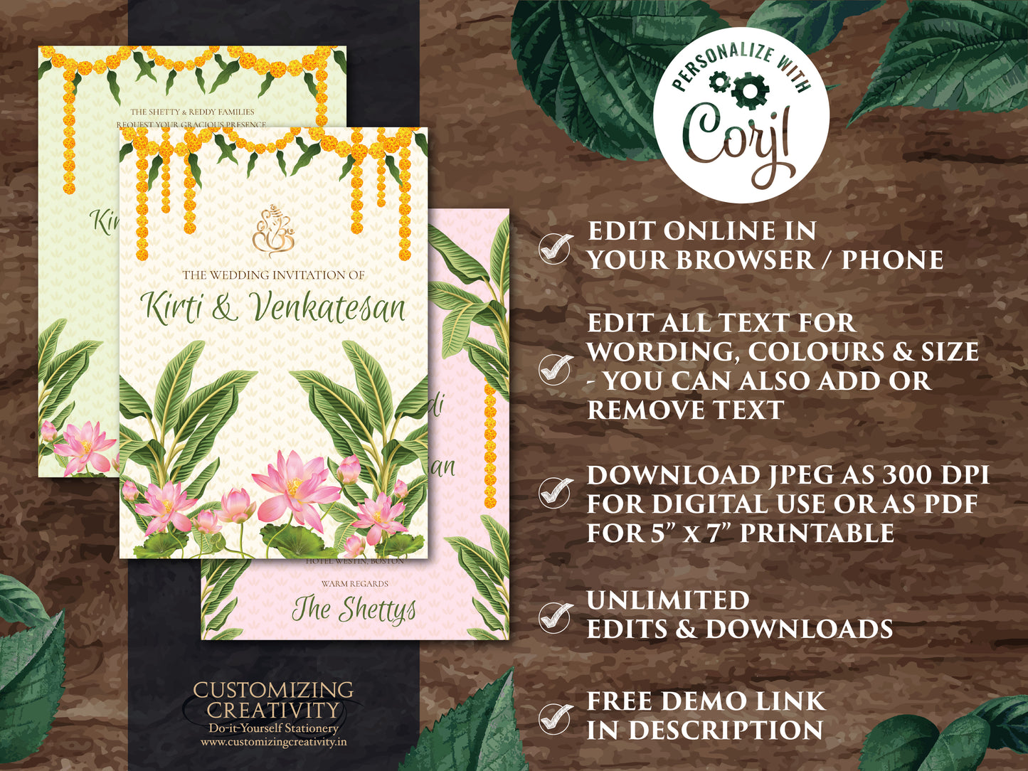 Telugu Wedding invites & Tamil wedding cards, South Indian Wedding invitation as Tamil Wedding invitations, Telugu Wedding invitation Indian