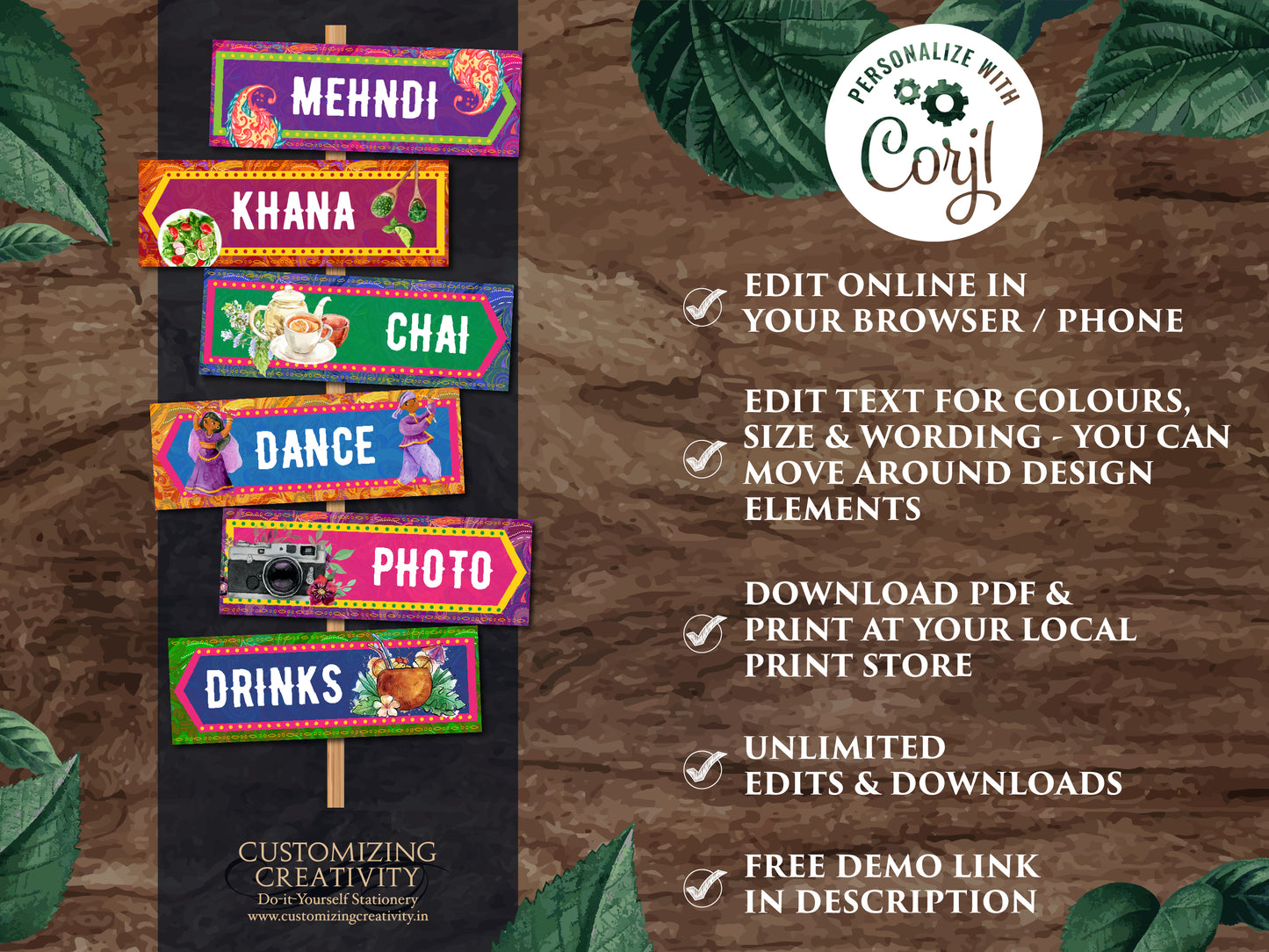 Mehndi decoration & Mehndi Signs, Mehndi Welcome signs as Dholki decoration, Mehendi decor as Haldi decoration, Haldi decor as Sangeet decor