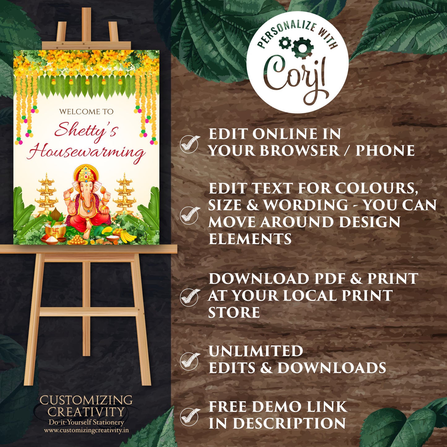 Gruhapravesham sign Indian Housewarming welcome boards, Indian Housewarming welcome signs, Grihapravesh Welcome sign & Gruhapravesam signs