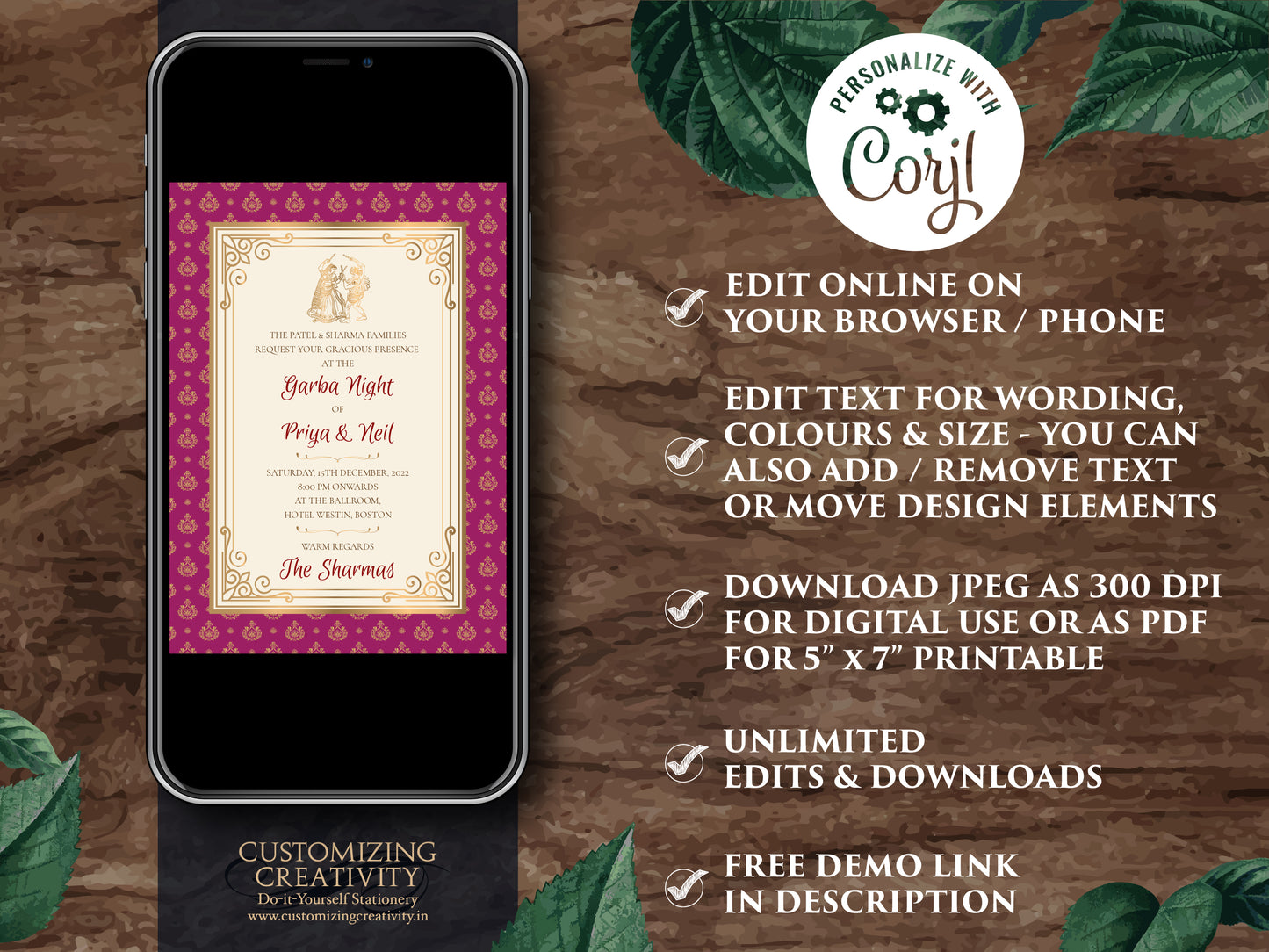 Indian Wedding Digital Invite as Indian Wedding invitation card Hindu, Indian invite template & Indian invitations Hindu Wedding card Indian