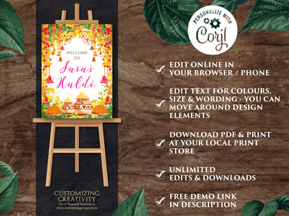 Welcome to Haldi Signs & Haldi Welcome Signs, Wedding Haldi signs as Haldi decoration, Haldi decor signs as Pithi signs, Haldi posters