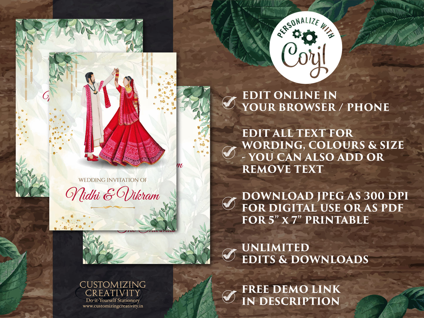 Indian wedding card as Indian Wedding invite, Indian wedding invitation Wedding invite Indian, Hindu invitation & Hindu Wedding Invitation