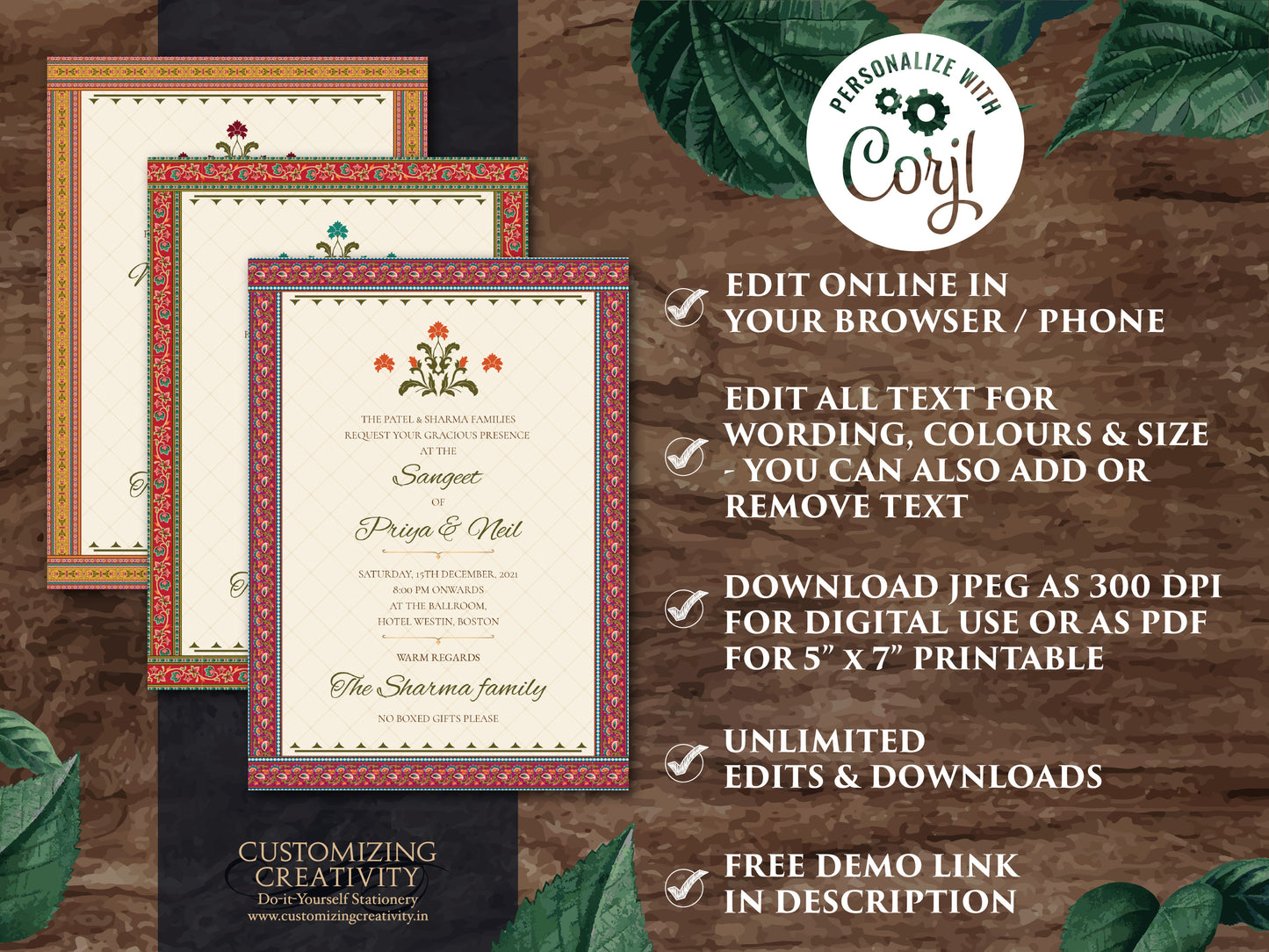 Indian Wedding Invitations as Hindu Wedding card, Hindu invitations Wedding as Royal Wedding invite, Indian Invitation for Hindu Weddings