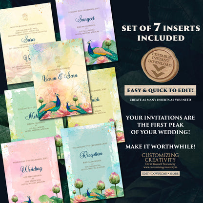 Indian wedding invitation Digital Hindu Wedding card, Indian Wedding invite as Indian wedding card, Hindu invitation as Hindu wedding invite