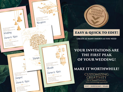 Indian invitation Hindu wedding card, Indian Wedding Invitations as Hindu Wedding invite, Gujarati Kankotri invites & Wedding invites Indian