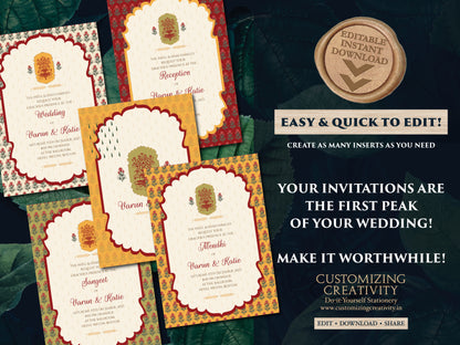 Hindu invitation Indian wedding card, Hindu Wedding Invitations as Indian Wedding invite, Indian wedding invitation & Wedding invites Indian