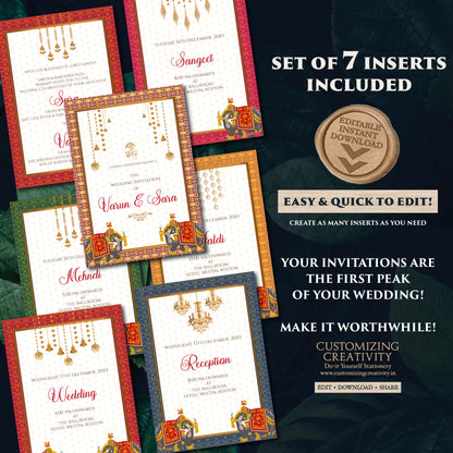 Gujarati Kankotri Indian wedding invitation, Hindu wedding invite as Digital Hindu Wedding card, Hindu wedding invitation Indian wedding