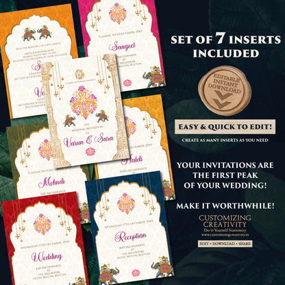 Digital Hindu Wedding card Indian Wedding invitation, Indian wedding invite & Gujarati Kankotri, Hindu invitation as Hindu wedding invite