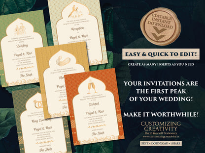 Indian invitations Hindu Wedding card Indian, Indian Wedding Digital Invite as Indian Wedding invitation card Hindu & Indian invite template